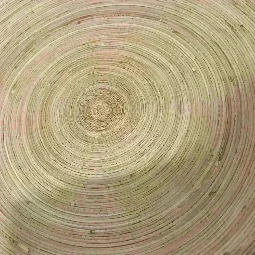 Bamboo Swirl Sushi Plate 12” Square Thailand Concave Sashimi Serving Platter